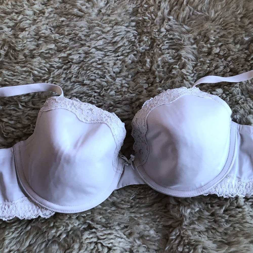 White Lace T-shirt Bra 36C